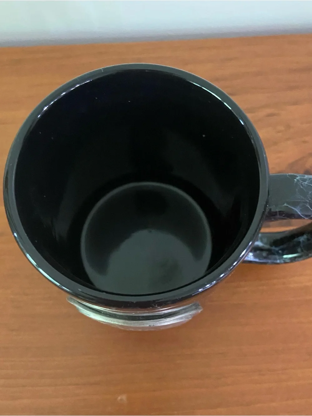 Title  #1 Dad Black Marble Ceramic Coffee Mug Pewter Look Emblem